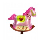Balon Konik na Biegunach "Baby" różowy 80x75 cm