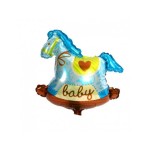 Balon Konik na Biegunach "Baby" niebieski 80x75 cm