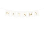 Baner "WITAMY" biały 15 x 80 cm