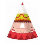 Czapeczki papierowe Indianin 6 szt.