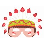 Maski papierowe Indianin 3 szt.