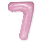 Balon Cyfra "7" Różowy 100 cm