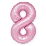 Balon Cyfra "8" Różowy 100 cm