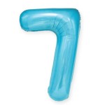 Balon Cyfra "7" Niebieski 100 cm
