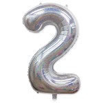 Balon Cyfra "2" Holograficzny 100 cm