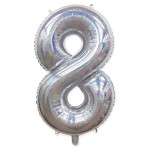 Balon Cyfra "8" Holograficzny 100 cm