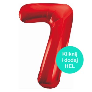 Balon Cyfra "7" Czerwona ok 100 cm