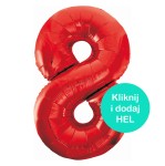 Balon Cyfra "8" Czerwona ok 100 cm