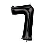 Balon Cyfra "7" Czarny 100 cm 