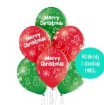 Balony Merry Christmas mix 6 szt.