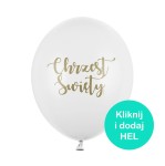 Balon Chrzest Święty Pastel Pure White 1 szt.
