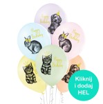 Balonowy bukiet Zwierzątka Happy Birthday mix 6 szt 