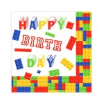 Serwetki Happy Birthday Klocki Lego 33x33cm 20szt. 
