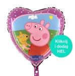 Balon Serce Świnka Peppa 18 cali - 45 cm 