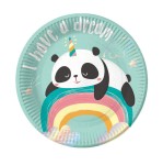 Talerzyki Rozmarzona Panda 18 cm 6 szt.