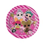 Talerzyki metalizowane LOL 20cm 8szt. 