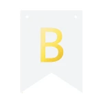 Baner DIY literka B 16cm 