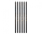 Świeczki Urodzinowe Czarno-złote 6szt. 