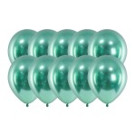 Balony Zielone Chrom 10 szt. 30cm 