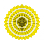 Rozeta Dekoracyjna Biały Pasek Żółta 1szt.  