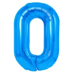 Balon Cyfra "0" Ciemnoniebieski 100 cm 