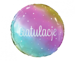 Balon foliowy Gratulacje okrągły 45 cm 
