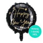 Balon Happy New Year okrągły 18 cali - 45 cm 