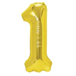 Balon Cyfra Złota "1" 70 cm 
