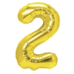 Balon Cyfra Złota "2" 70 cm 