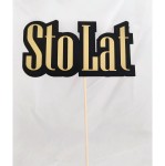 Topper Sto Lat Czarno-Złoty  