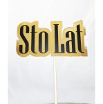 Topper Sto Lat Złoto-Czarny  