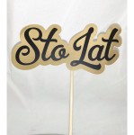 Topper Sto Lat Złoto-Czarny Ozdobny 