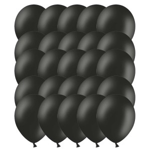 Balony Czarne Black Pastel 25 szt. 30cm  