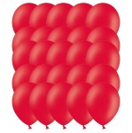 Balony Czerwone Red Pastel 25 szt. 30cm  