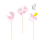 Toppery Baby Shower Różowe 6szt.