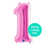 Balon Cyfra "1" Fuksja Ciemny Róż 66 cm  