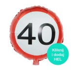 Balon Ograniczenie Prędkości 40 okrągły 45 cm 