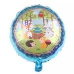 Balon las party niebieski okrągły  18 cali - 45 cm