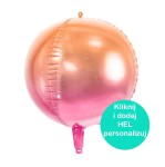 Balon Kula Ombre różowo-pomarańczowa 4D 14 cali - 35 cm