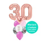 Bukiet Balonowy Urodziny  Rose Gold  (cyfry do wyboru)