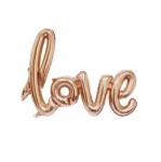 Balon napis "Love" złoty róż  70x100 cm