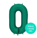Balon Cyfra 0 Butelkowa Zieleń 100 cm 