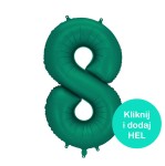 Balon Cyfra 8 Butelkowa Zieleń 100 cm  