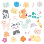 Tatuaże Zmywalne Kotki 23szt