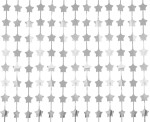 Kurtyna Gwiazdki Dekoracyjna Srebrna 100 x 200 cm