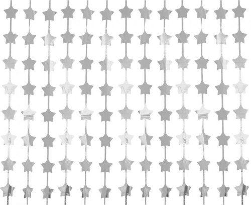 Kurtyna Gwiazdki srebrne 100x200 cm.jpg