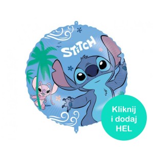 Balon Stitch & Angel okrągły  18 cali - 46 cm