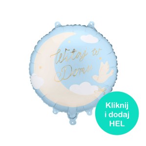 Balon foliowy Witaj W Domu niebieski 45 cm