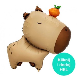 Balon Kapibara z pomarańczą 47x64cm