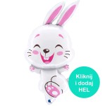 Balon Biały Króliczek 43 cm x 77 cm